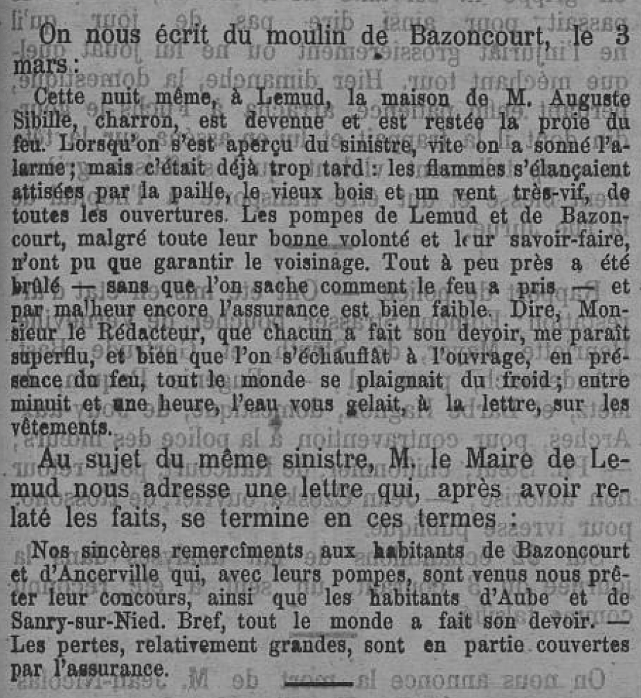 Article incendie