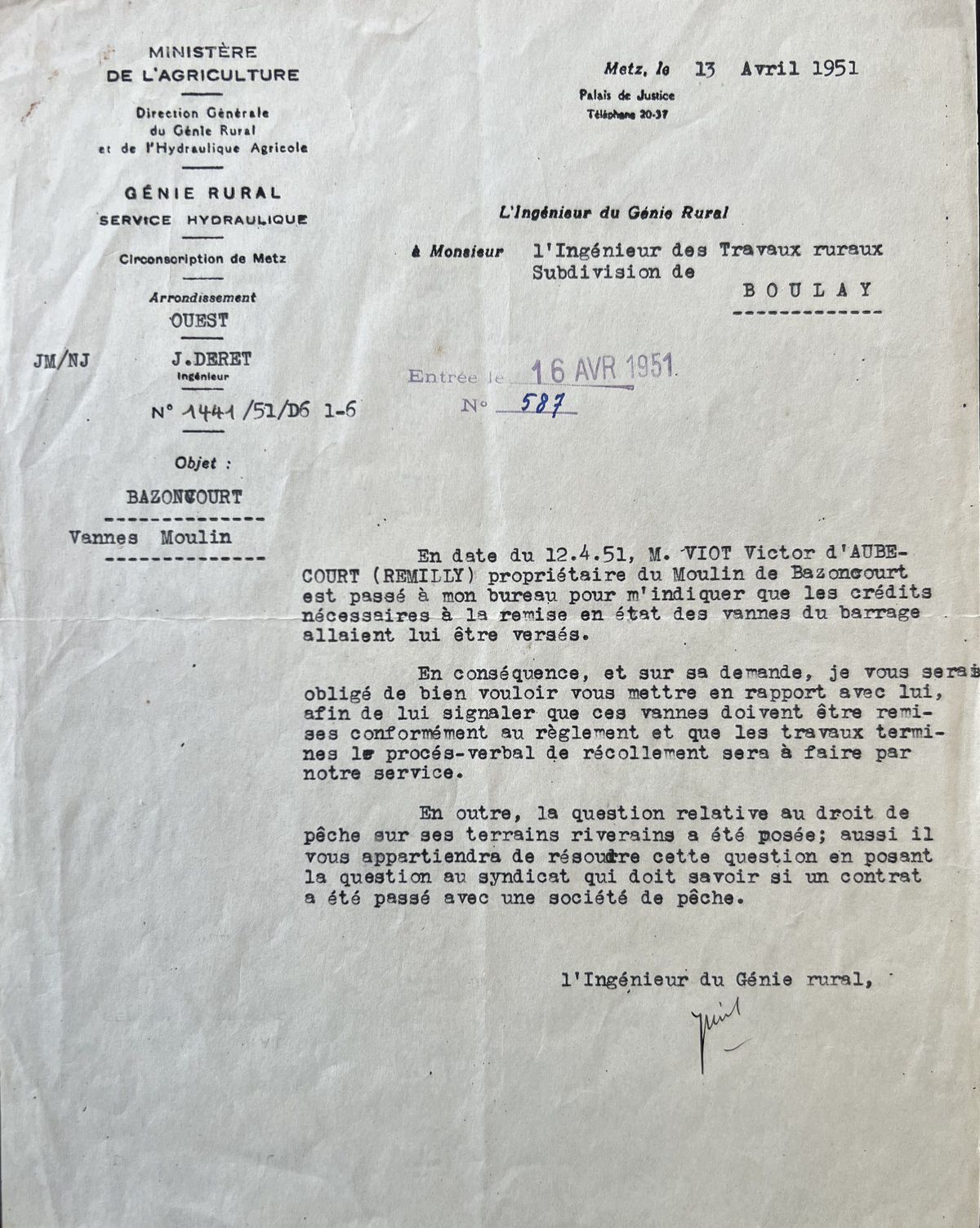 Attestation dommage de guerre