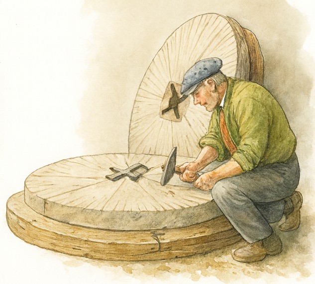 Rhabillage des meules